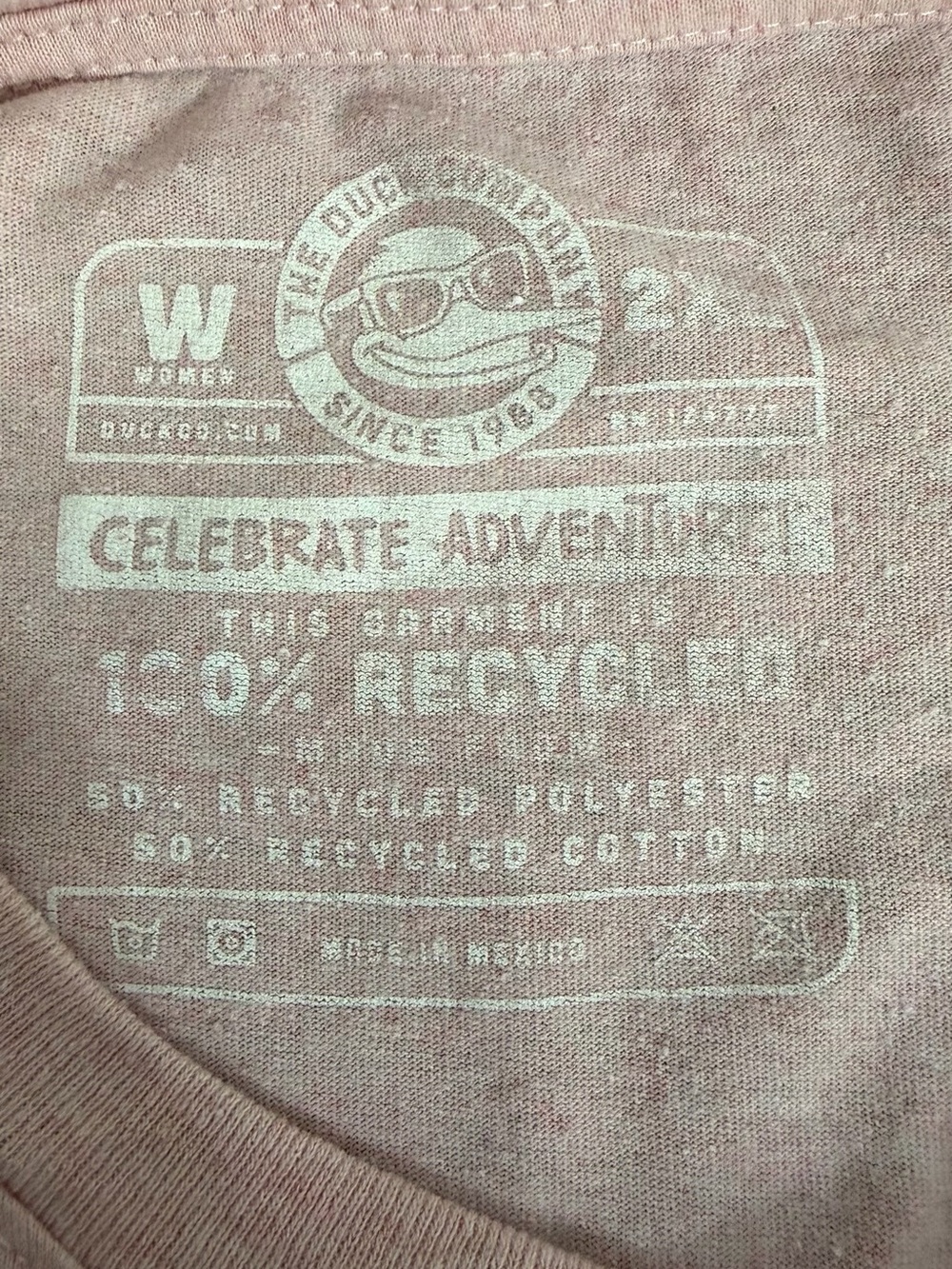 Rocky Mountain National Park Graphic Tee Pink Heather Size 2XL Recycled Cotton - Picture 4 of 4